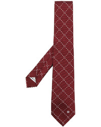 Мужской темно-красный шелковый галстук от Loewe