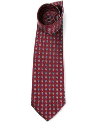 Мужской темно-красный шелковый галстук от Pierre Cardin