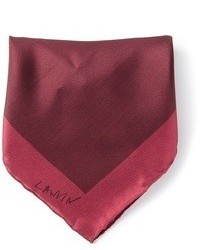 Темно-красный шелковый нагрудный платок от Lanvin
