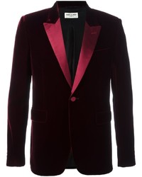 Темно-красный шелковый пиджак