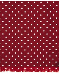 Мужской темно-красный шелковый шарф в горошек от Asos
