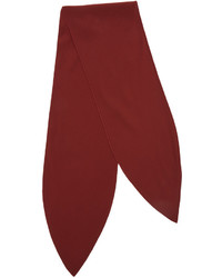 Женский темно-красный шелковый шарф от Chloé