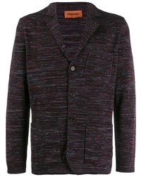 Мужской темно-красный шерстяной вязаный пиджак от Missoni