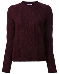 Женский темно-красный шерстяной вязаный свитер от P.A.R.O.S.H.