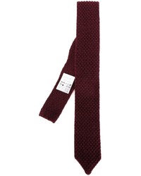 Мужской темно-красный шерстяной галстук с принтом от Lardini