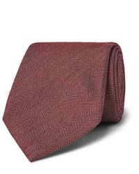 Мужской темно-красный шерстяной галстук от Ermenegildo Zegna