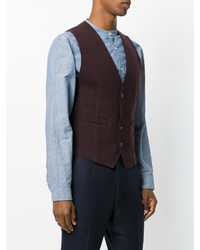 Темно-красный шерстяной жилет от Barena