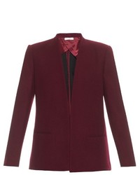Темно-красный шерстяной пиджак