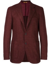 Мужской темно-красный шерстяной пиджак от Canali