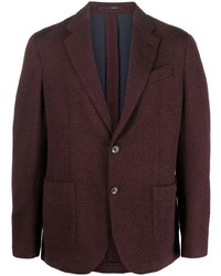 Мужской темно-красный шерстяной пиджак от Lardini