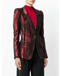 Женский темно-красный шерстяной пиджак от Ann Demeulemeester