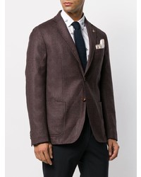 Мужской темно-красный шерстяной пиджак от Paoloni