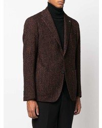 Мужской темно-красный шерстяной пиджак от Tagliatore