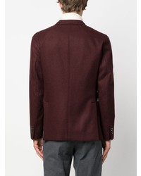 Мужской темно-красный шерстяной пиджак от Boglioli