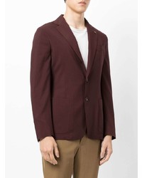 Мужской темно-красный шерстяной пиджак от Colombo