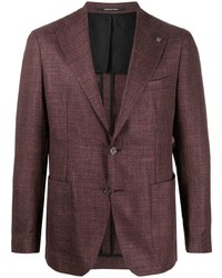 Мужской темно-красный шерстяной пиджак от Tagliatore