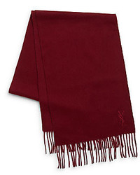Темно-красный шерстяной шарф