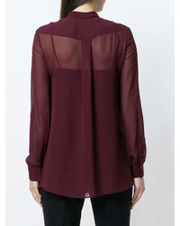 Темно-пурпурная блуза на пуговицах от Valentino