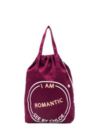 Темно-пурпурная большая сумка из плотной ткани от See by Chloe