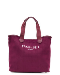 Темно-пурпурная большая сумка из плотной ткани от Twin-Set