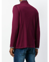 Мужская темно-пурпурная водолазка от Kiton