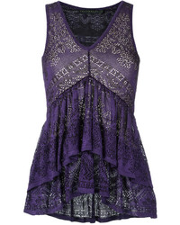 Темно-пурпурная вязаная блузка от Cecilia Prado