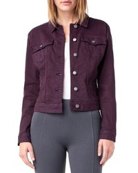 Темно-пурпурная джинсовая куртка