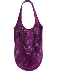 Темно-пурпурная замшевая большая сумка