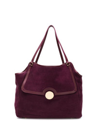 Темно-пурпурная замшевая большая сумка от L'Autre Chose