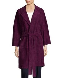 Темно-пурпурная замшевая куртка