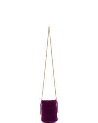 Темно-пурпурная замшевая сумка-мешок от Gucci