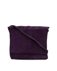 Темно-пурпурная замшевая сумка через плечо от Guidi