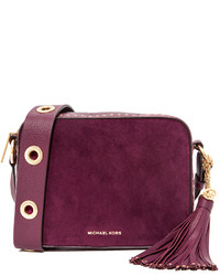 Женская темно-пурпурная замшевая сумка от MICHAEL Michael Kors