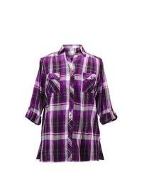 Темно-пурпурная классическая рубашка