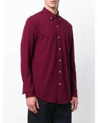 Мужская темно-пурпурная классическая рубашка от Ralph Lauren