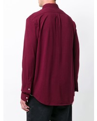 Мужская темно-пурпурная классическая рубашка от Ralph Lauren