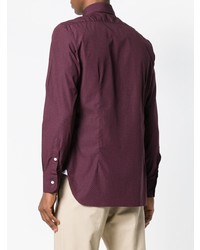 Мужская темно-пурпурная классическая рубашка от Barba