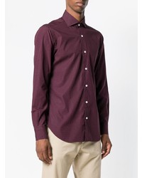 Мужская темно-пурпурная классическая рубашка от Barba
