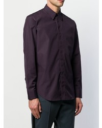 Мужская темно-пурпурная классическая рубашка от Maison Margiela