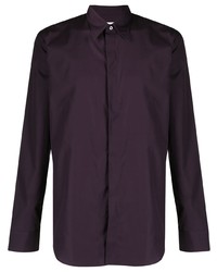 Мужская темно-пурпурная классическая рубашка от Maison Margiela