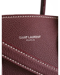 Темно-пурпурная кожаная большая сумка от Saint Laurent