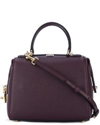 Темно-пурпурная кожаная большая сумка от Dolce & Gabbana