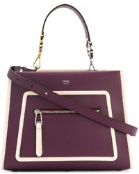 Темно-пурпурная кожаная большая сумка от Fendi
