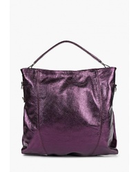 Темно-пурпурная кожаная большая сумка от LAMANIA