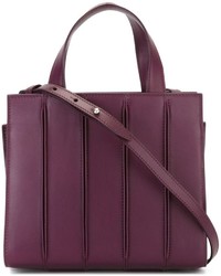 Темно-пурпурная кожаная большая сумка от Max Mara