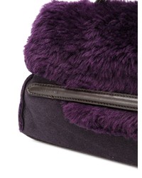 Темно-пурпурная кожаная большая сумка от Zanellato