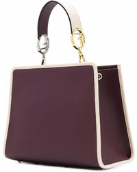 Темно-пурпурная кожаная большая сумка от Fendi