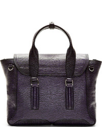 Темно-пурпурная кожаная сумка-саквояж от 3.1 Phillip Lim