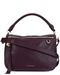 Темно-пурпурная кожаная сумка через плечо от Alexander McQueen