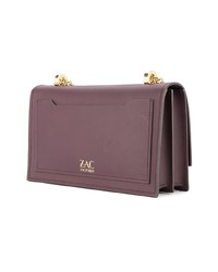 Темно-пурпурная кожаная сумка через плечо от Zac Zac Posen